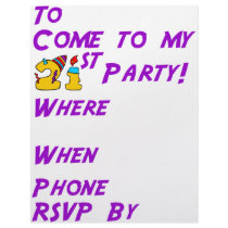 21st Birthday letterhead