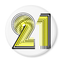 21st Birthday Fridge Magnets