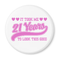 21st Birthday Fridge Magnets