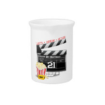 21st Birthday Movie Party Beverage Pitchers