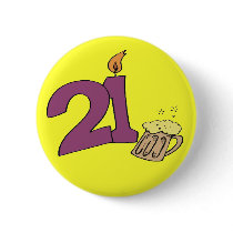 21st Birthday Party Button