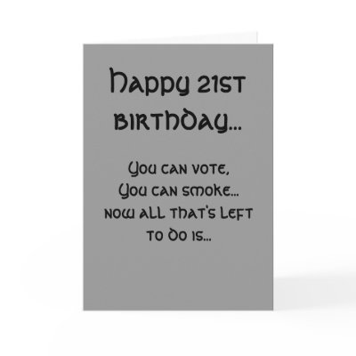 21st birthday party card by trish1968