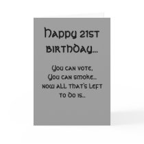 21st birthday party card
