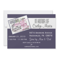 21st Birthday Party Invitation by NightSweatsDiva 21st Birthday Party Invitation
