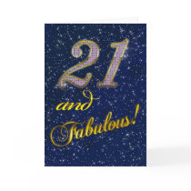 21st Birthday party Invitation Greeting Card
