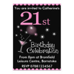 21st Birthday Party Invitation - Cocktail Glass
