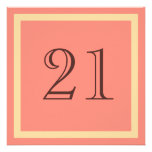 21st Birthday Party Invitation - Salmon Coral invitations