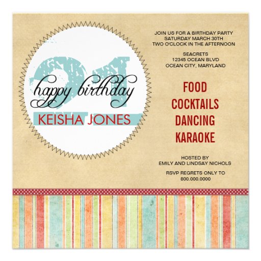 21st Birthday Party Invitations