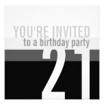 21st Birthday Party Invitations {Silver}
