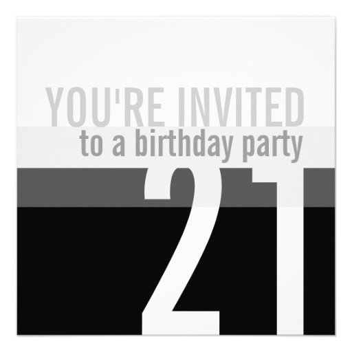 21st Birthday Party Invitations {Silver}