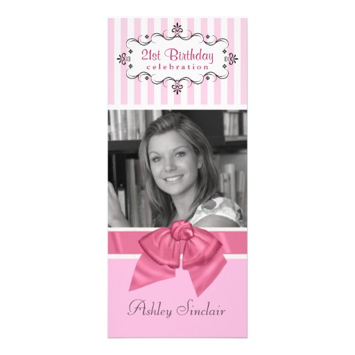21st Birthday Party Invitations with Photo