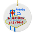 21st Birthday Party Las Vegas Ornaments