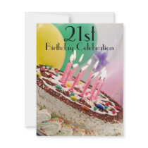 21st Birthday Party Personalized Invitation