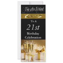 21st Birthday Party Personalized Invitation
