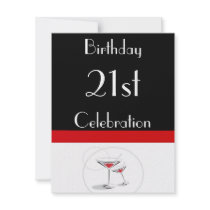 21st Birthday Party Personalized Invitation