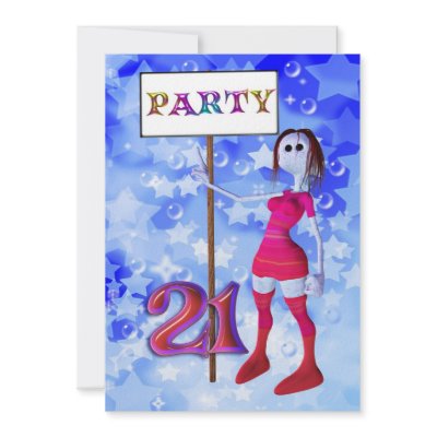 21st Birthday party sign board invitation by Eggznbeenz