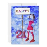 21st Birthday party sign board invitation