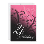 21st Birthday Party Swirl Invites