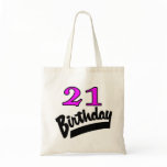 21st Birthday Pink And Black Bag