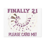 21st Birthday Post Card