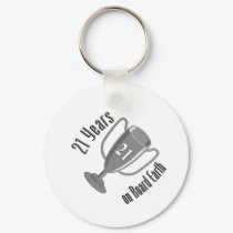 21st Birthday Present 21 years on Board Earth keychains