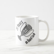 21st Birthday Present 21 years on Board Earth Coffee Mug