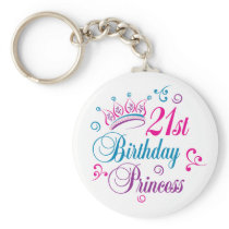 21st Birthday Princess Key Chain
