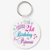 21st Birthday Princess keychains by BirthdayObsessions 21st Birthday Princess keychains