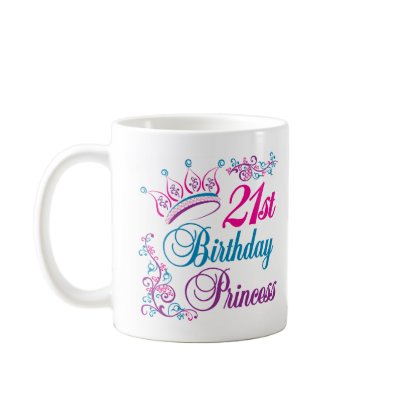 21st Birthday Princess Mugs by BirthdayObsessions