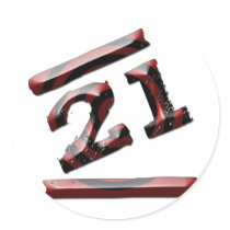 21st Birthday Round Stickers