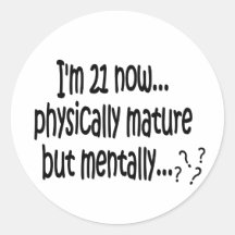 21st Birthday Stickers