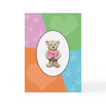 21st Birthday Teddy Bear Greeting Card