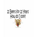 21st Birthday Tee Shirts 21 Beers for 21 Years