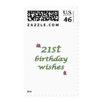 21st Birthday Wishes postage