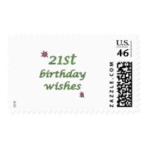 21st Birthday Wishes postage
