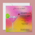 21st Cocktail Birthday Invitation