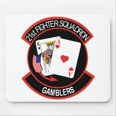 21st Fighter Squadron Gamblers Mouse Pads by peter_pan03