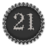 21st Vegas Birthday Round Stickers