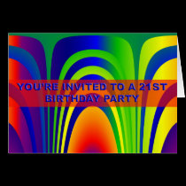 21th Birthday Invite Card