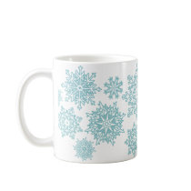 220 Blue Snowflake Mug by 220clothing 220 Blue Snowflake Mug