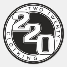 220 Clothing Logo Round Sticker