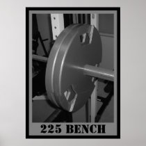 225 BENCH Weightlifting Poster