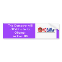 227330681v3_240x240_Front, This Democrat will N... bumper stickers by suscyn 227330681v3_240x240_Front, This Democrat will N... bumper stickers