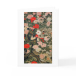 22. 牡丹小禽図, 若冲 Peonies & Small Birds, Jakuchū Greeting Cards