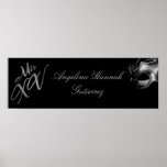 22.5"x7.5" Personalized Banner Mis XV Silver Print