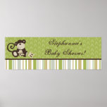 22.5"x7.5" Personalized Banner Monkey Time Jungle Poster