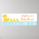 22.5"x7.5" Personalized Banner Rubber Ducky Bubble Print