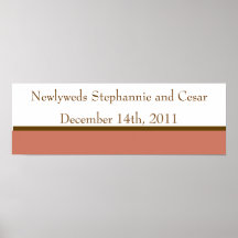 22.5"x7.5" Personalized Pink/Brown Mason Jars Print