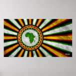 22.5" x 12.5" Africa Rising Banner Painting posters