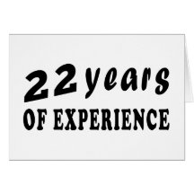 22 años de experiencia tarjeta